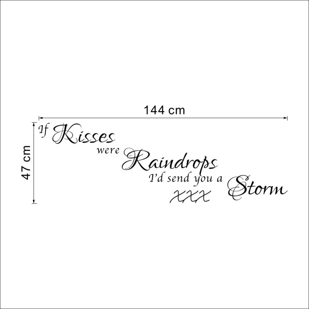 

Characters "Kisses Raindrops" wall stickers decor decals home decoration 2015 NEW PVC 47*57CM