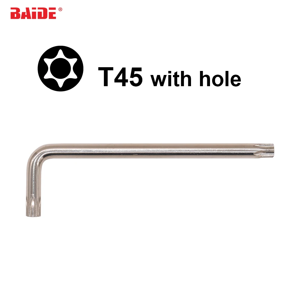8*35*130 мм Torx T45 L ключ Отвертка с отверстием CR V сталь отвертка для безопасности