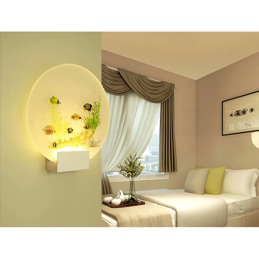 Fish Wall Lamp for Bedside Bedroom Stair Corridor Porch Nordic Home LED Lighting | Освещение