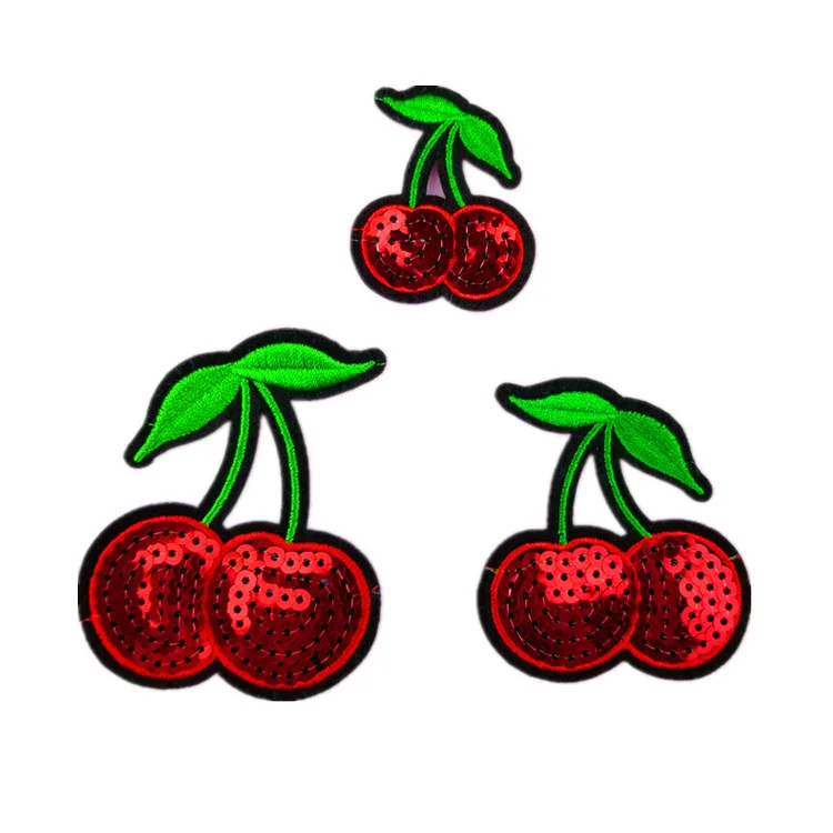 Высококачественные блестки фрукты вишневые бусины аксессуары для одежды