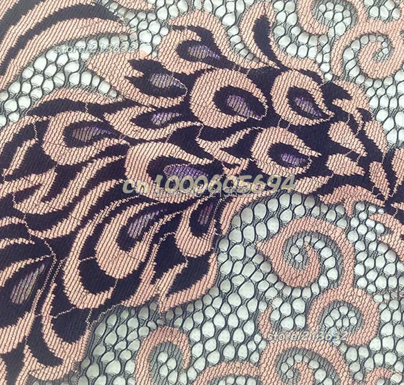 PQYY42 The peacock totem eyelet lace cloth heavy embroidery senior custom clothing fabrics african cord tecido feltro tela | Дом и сад