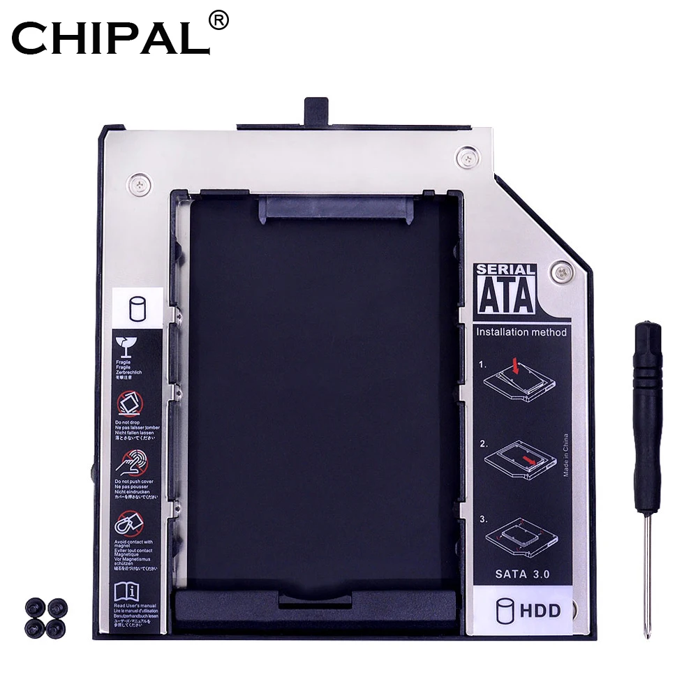 CHIPAL 2nd HDD Caddy 9 5 мм SATA 3 0 для 2 &quot2T SSD чехол Корпус жесткого диска Lenovo ThinkPad T400 T500 W500 T410