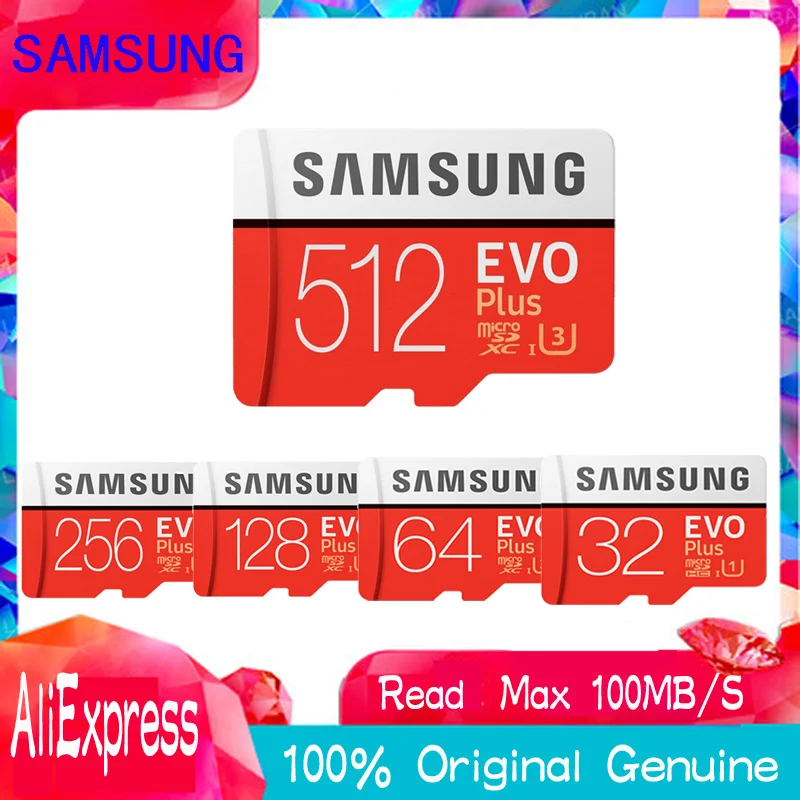 Карта памяти microSD Samsung 64 ГБ 128 32 256 карта C10 U3 4 K / U1 SDXC TF SDHC flash бесплатная доставка |