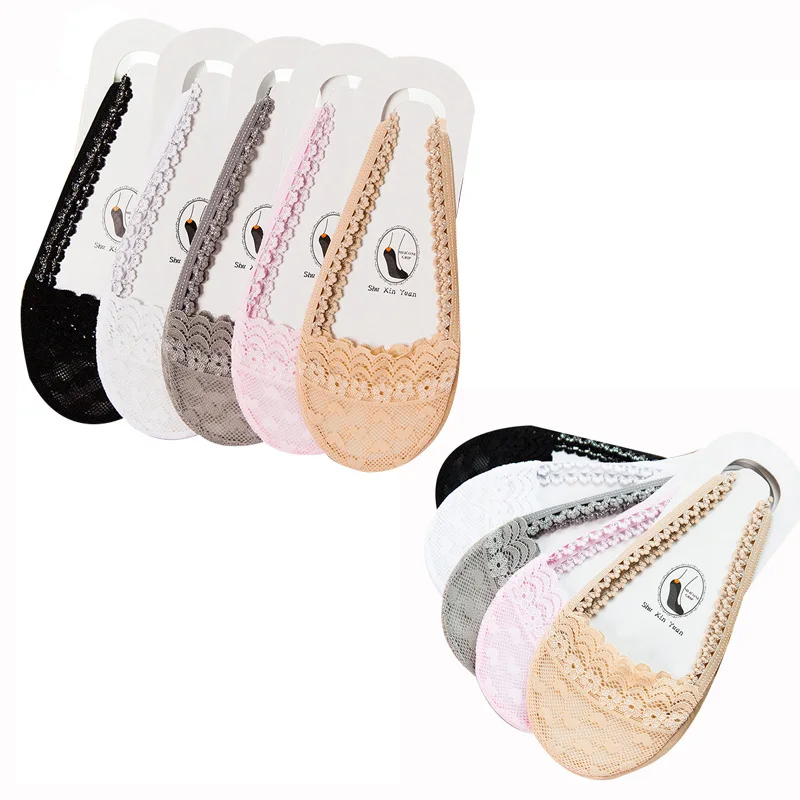 Носки женские кружевные ультратонкие 10 шт. = 5 пар|women boat socks|lace socksboat socks women |