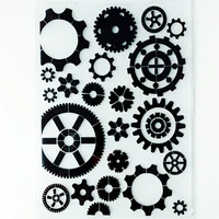 ylef071 gears plastic embossing folder for scrapbook stencils diy photo album cards making decoration scrapbooking template new