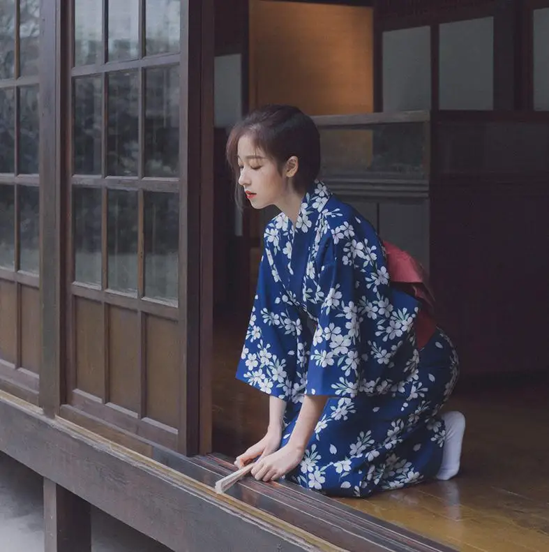 Kimono 3 Японское традиционное кимоно с Obi, женское платье для фотосессии, косплей, Женский костюм юката, хаори, Япония, гейша, кимоно obi - Color: Kimono 3