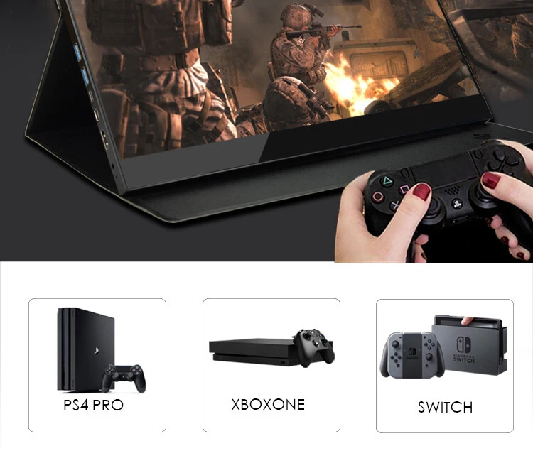 15," ультра-тонкий 4K портативный монитор-HDMI type-C-идеально подходит для Xbox, PS станции, переключатель игровой консоли, Raspberry, компьютера