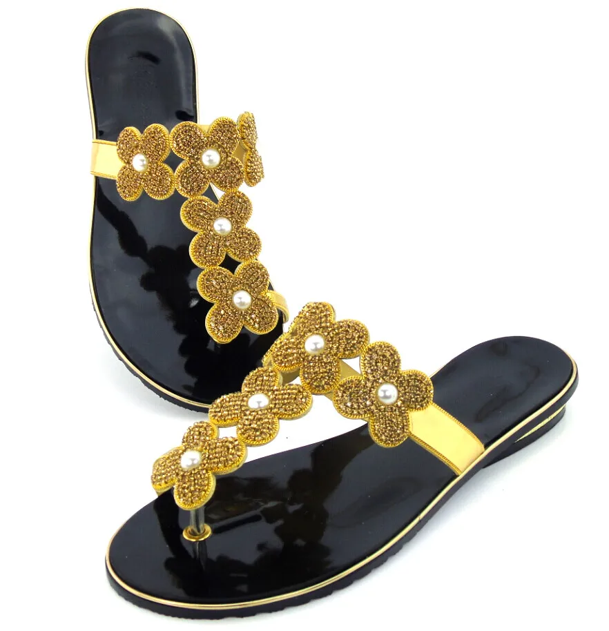 

doershow free shipping top quality African sandals for party,fashion style ladies shoes with rhinestones! !DD1-82