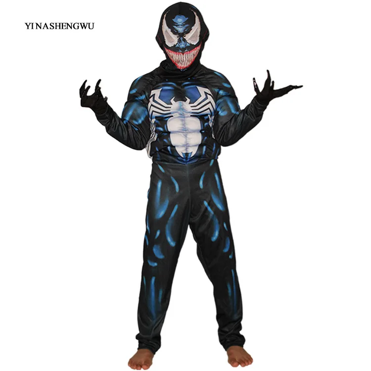 Костюм Venom для косплея персонажа из фильма Веном; Карнавальный костюм супергероя на Хэллоуин; карнавальный костюм; Детские костюмы для Хэллоуина
