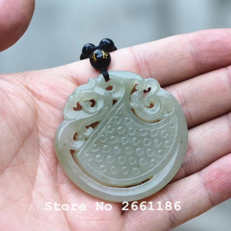 Подвеска из натурального хэтяньского нефрита резная 3d-подвеска ожерелье подарок