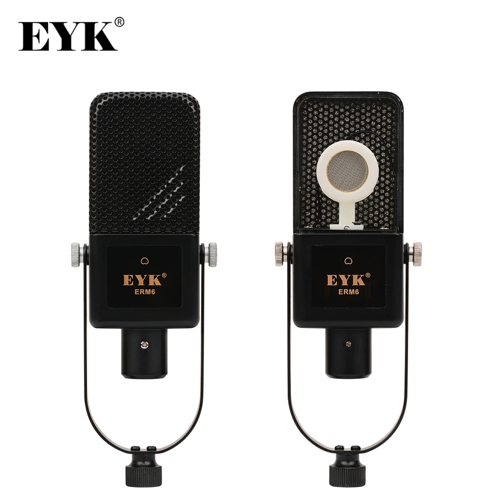 EYK ERM6, профессиональный конденсаторный микрофон для записи, Подкаст, караоке, аудио студия, записывающий микрофон, микрофон для компьютера, ноутбука, ПК