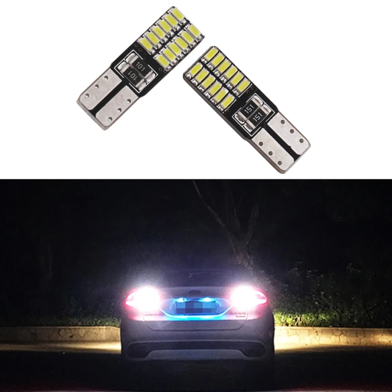 10 шт. T10 24smd светодиодный светильник лампы автомобилей CANBUS Нет Ошибка 12V 24V супер