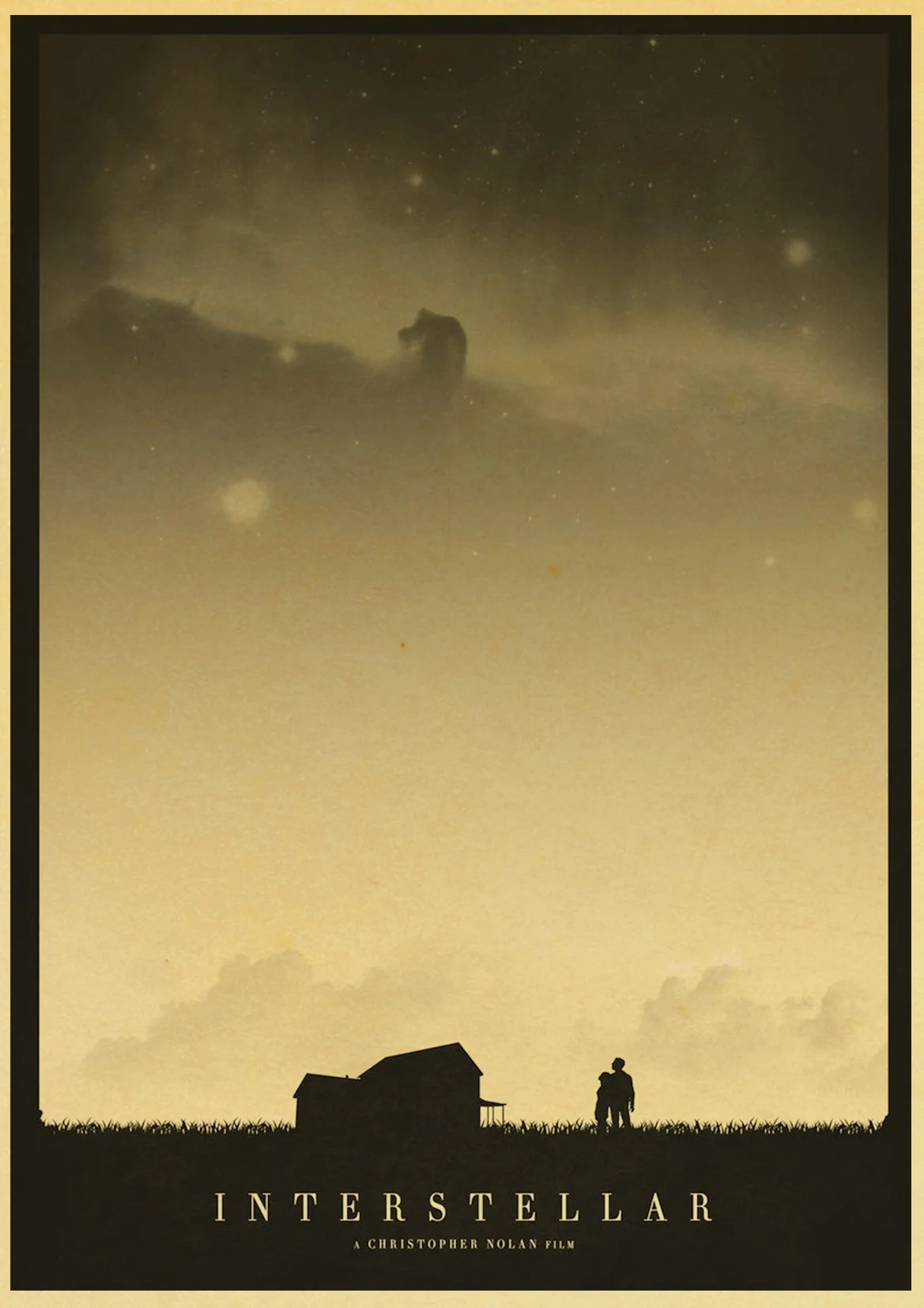 D131 Movie Poster Interstellar Posters Wall Stickers Retro Poster Prints High Definition For Living Room Home Decals - Цвет: D131
