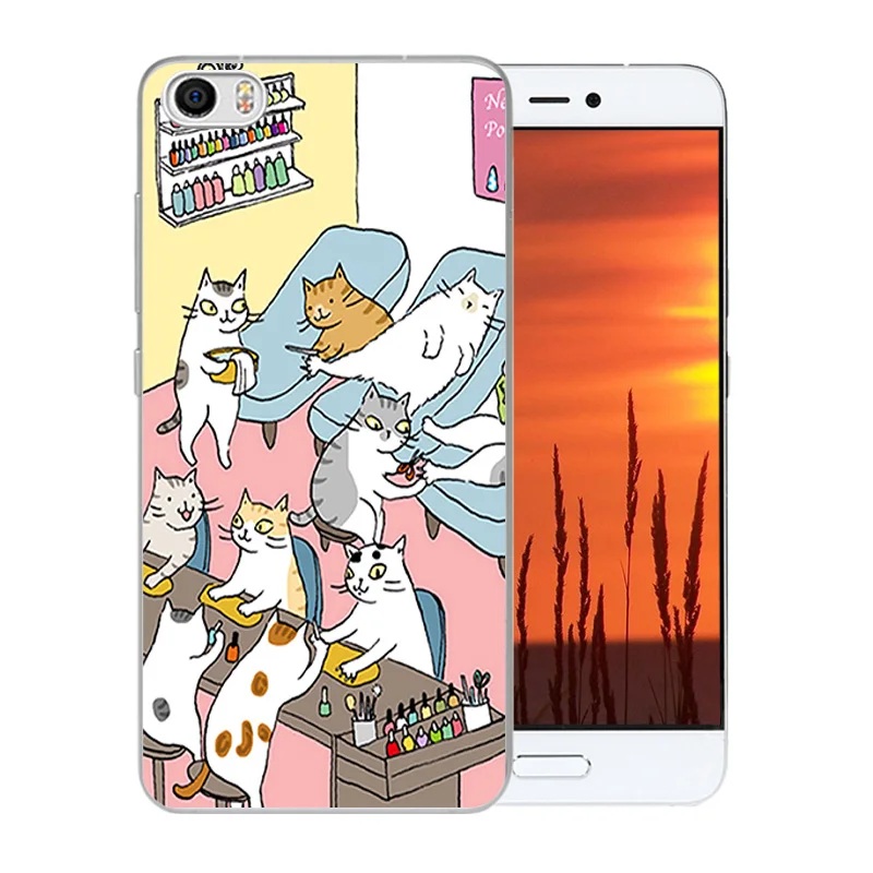Soft TPU Case For Xiaomi 5 Mi MI5 M5 Cases Cover 5.15&quot Mobile Phone Back Cats Family Pattern Silicon Shells |