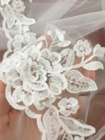 12 yards cotton mesh embroidery lace trim clear sequin fabric lace bridal veil garter trim sewing diy craft supply 13cm wide