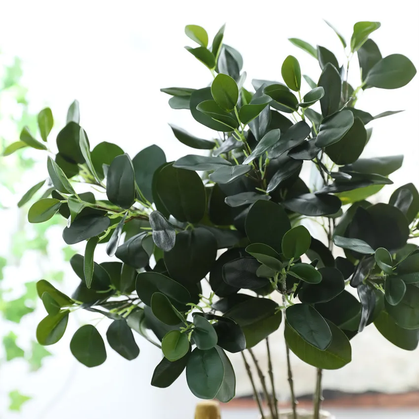 Искусственные Evergreen круглые Banyan дерево листья ветви дома Свадебные Рождественские украшения венок цветочный поддельный лист