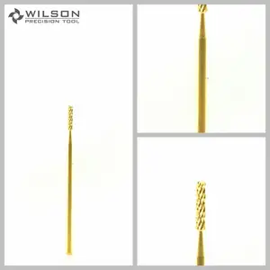 2 шт., круглые насадки- (134008013100801100719), золотыесеребряные твердосплавные насадки для маникюра