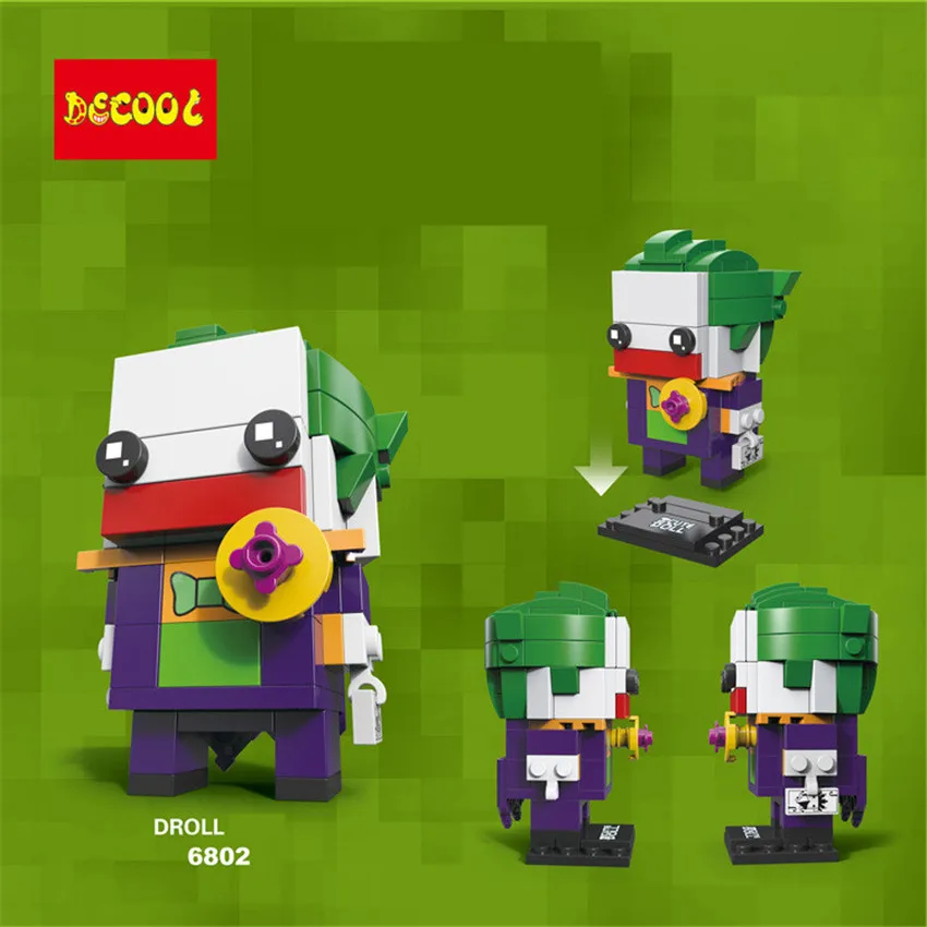 DECOOL 6 шт./лот Dragon Block Dark World Droll Super Hero Thor Bircks строительный блок комплект милый робот кукла для детей