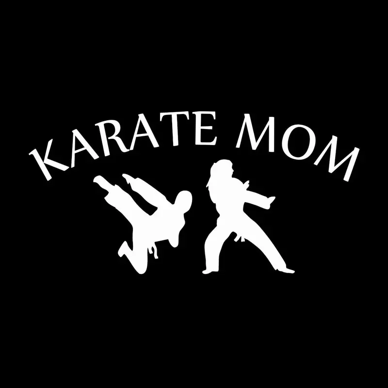 Виниловая наклейка на окно автомобиля Karate Mom 13 7 см * 6 8 |