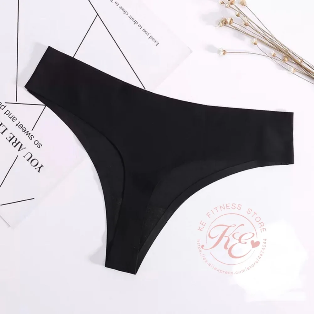 KE pack 3 unidades rojo piel blanca фитнес tanga mujer seda de hielo sin costuras braguitas ropa interior deportiva tanga suave