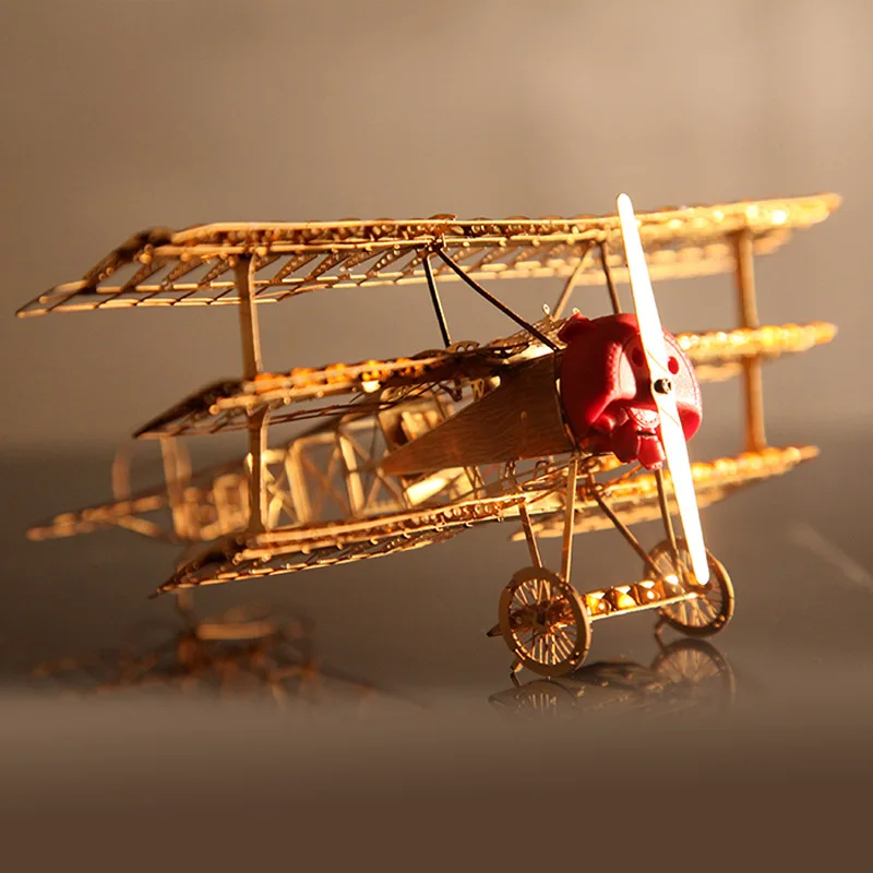 Металлическая 3D Сборная модель самолета сделай сам пазл игрушка креативный