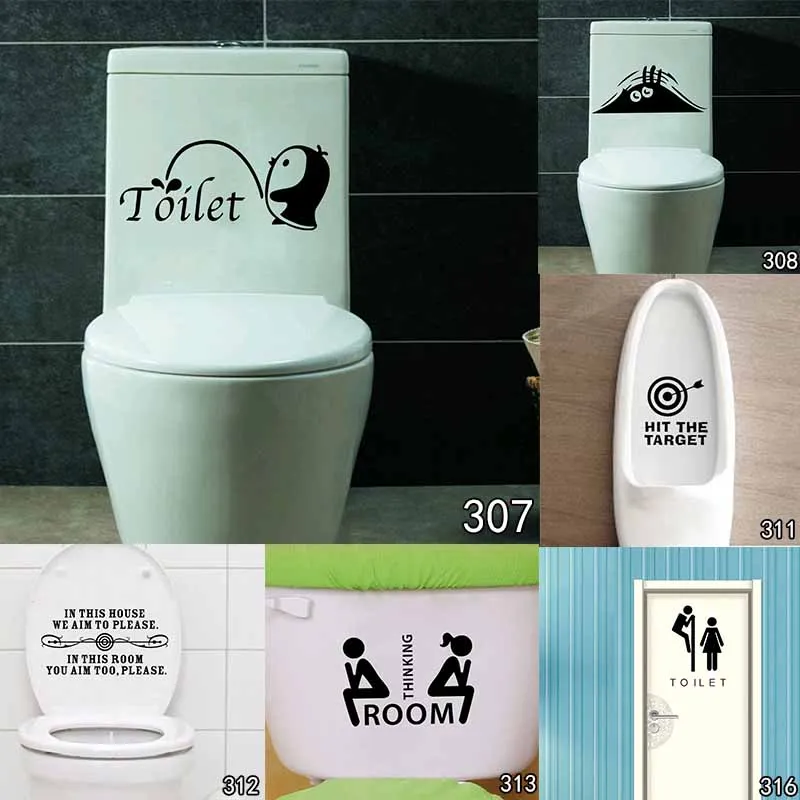 Виниловые наклейки на унитаз стул домашний декор для ванной комнаты|stickers home