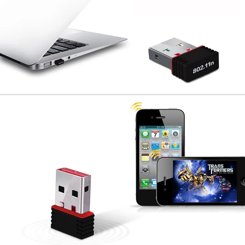 150 Мбит/с USB беспроводной адаптер WiFi 802.11n MT7601 беспроводная сетевая карта ключ для