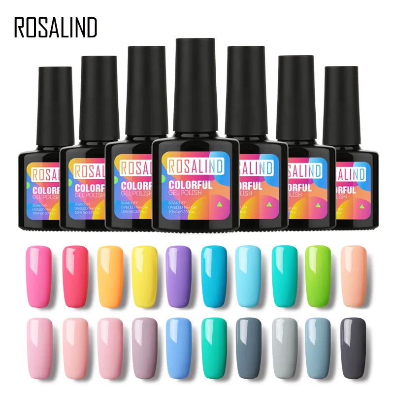 Полуперманентный Гель-лак ROSALIND 1S 10 мл Одноцветный 31-58 Vernis УФ-лак для ногтей LED