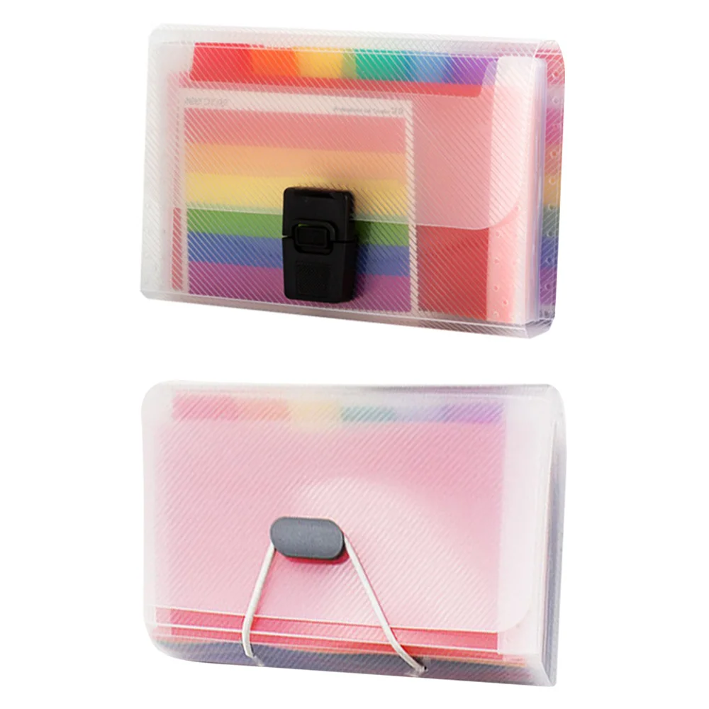 13 Grids A6 Document Bag Cute Rainbow Color Mini Bill Receipt File Pouch Folder Organizer Holder Office Supply | Канцтовары для
