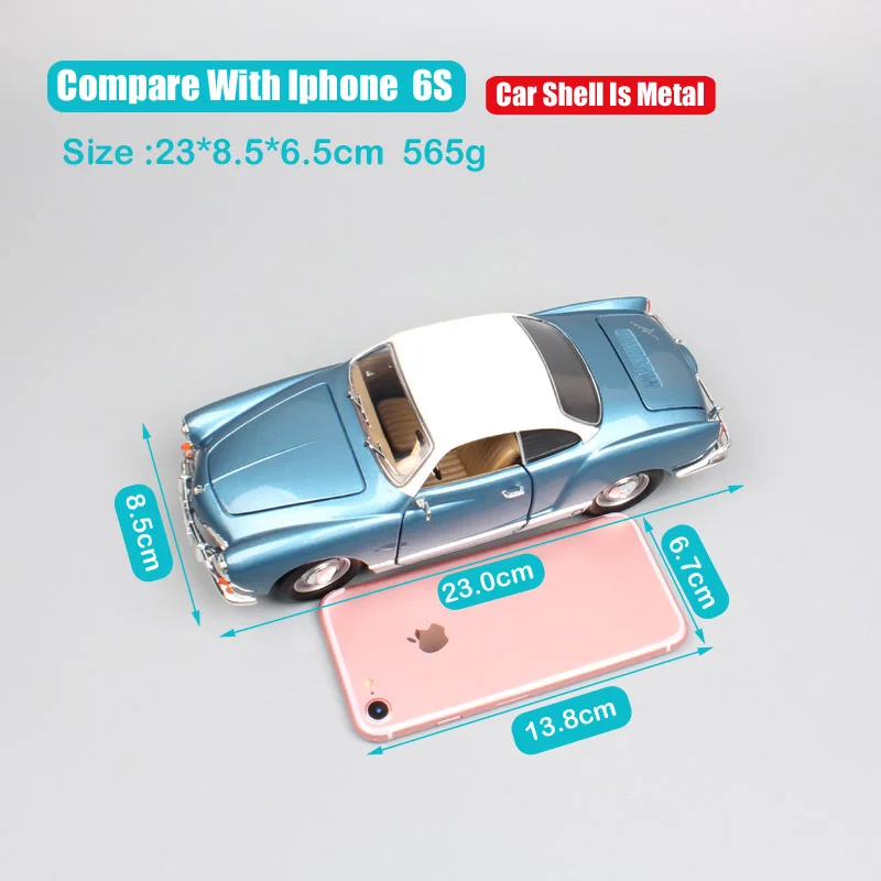 1:18, большие бренды, дорожный знак, классика 1966, Karmann Ghia coupe, литые автомобили, модель автомобиля, миниатюрные игрушки, подарок