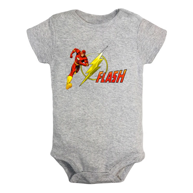 ieBodysuits2105G Милый чудо-женщина флэш Барри Аллен Одежда для новорожденных девочек и мальчиков комбинезон с короткими рукавами, костюмы из хлопка - Цвет: ieBodysuits2105G