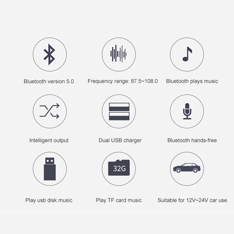 FDOMAIN 2019 авто bluetooth 5 0 Автомобильный MP3 плеер комплект громкой связи беспроводной fm передатчик 5V 3.1A быстрое