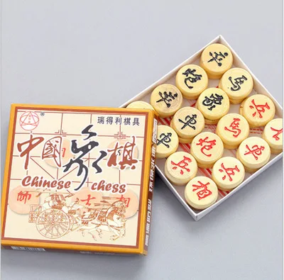 2019 Chino madera juego de ajedrez tradicional tablero rompecabezas chino familia XiangQi|Шахматы| |