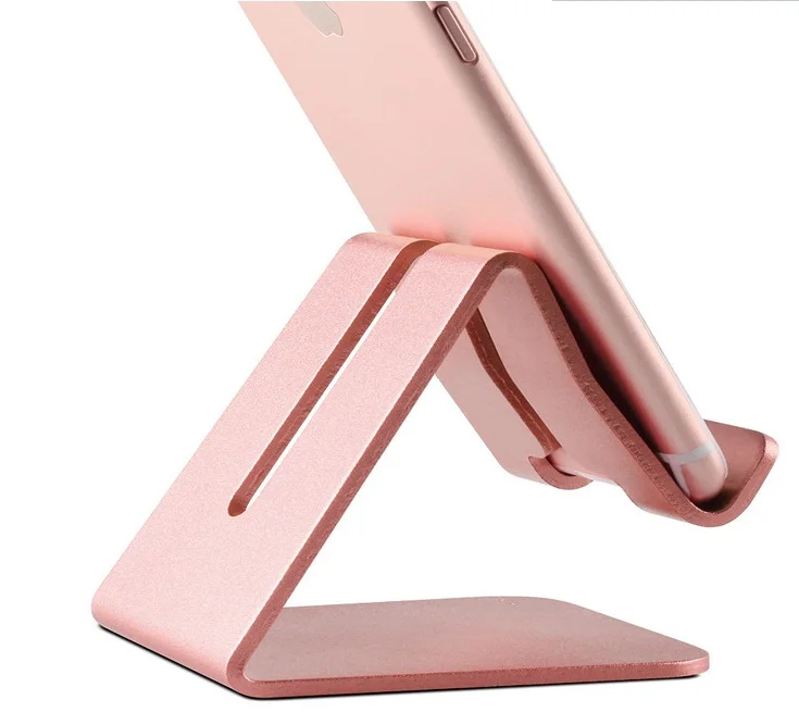 Rose Gold Aluminium Alloy Phone Holder Charging Station For iPhone 7 6 5 Charger Desktop Samsung Huawei Mate 9 Accessories | Мобильные