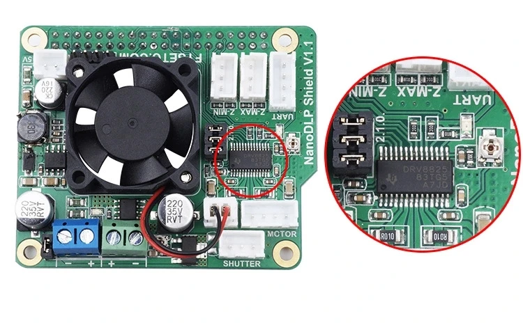 Светильник Nanno DLP Shield V1.1 плата расширения с DRV8825 MOS, управляемая для Raspberry Pi 3B E NanoDLP светильник