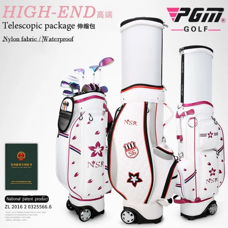 PGM Golf Women Telescopic Standard Ball Package Multifunction Hard Shell Package Waterproof Sports Rain Cover Aviation Ladys Bag