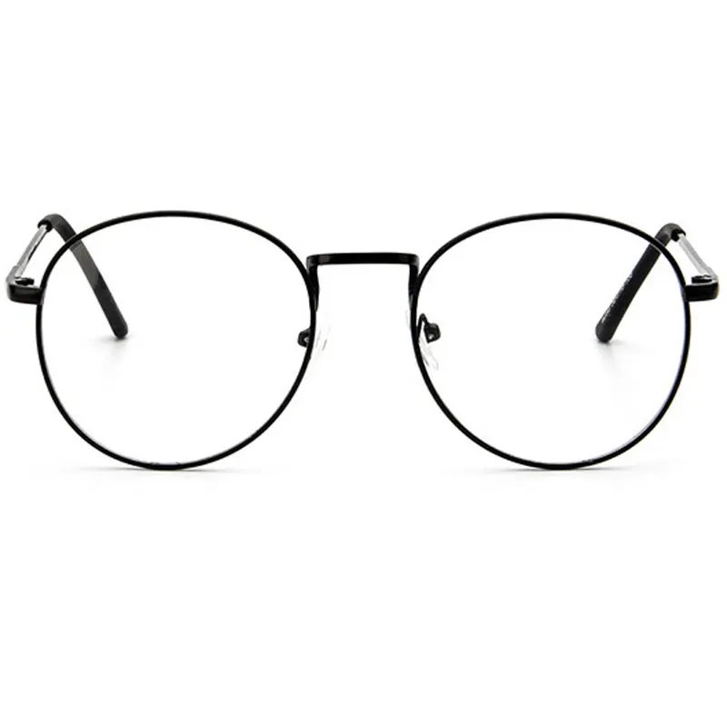 2019 Ретро Модные женские сверхтонкие металлические оправа круглые овальные