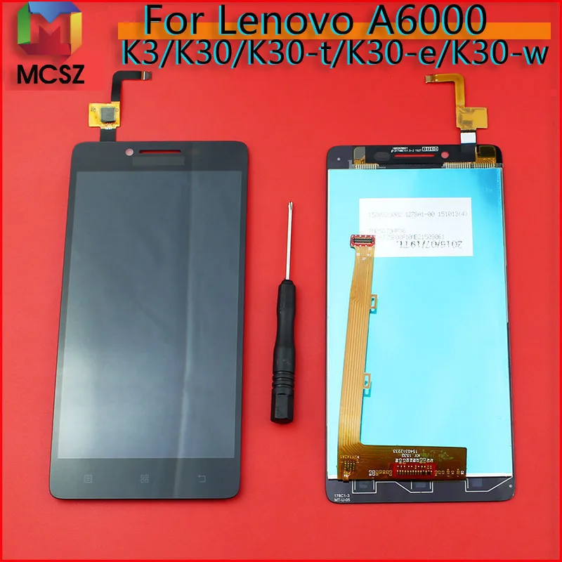 ЖК дисплей 5 0 дюйма в сборе для Lenovo K3 K30 t A6000 сенсорный экран дигитайзер замена