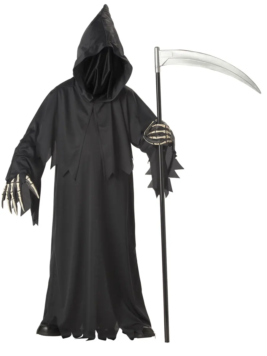 High-quality Demon costume with hat masks skeleton Fancy costumes adults men halloween cosplay | Тематическая одежда и