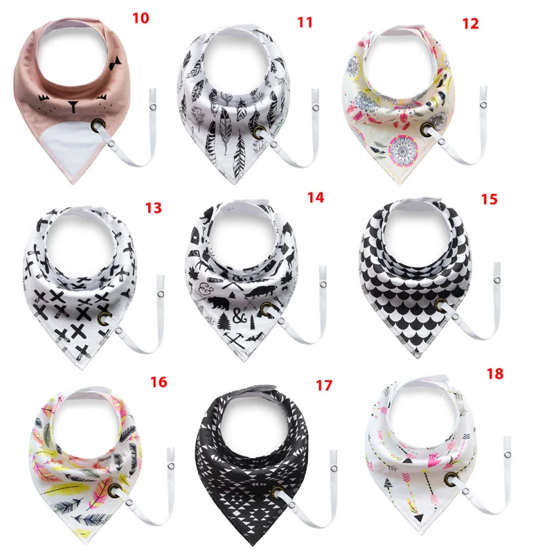 Новинка Детские треугольные нагрудники из хлопка с рисунками животных 18 стилей |