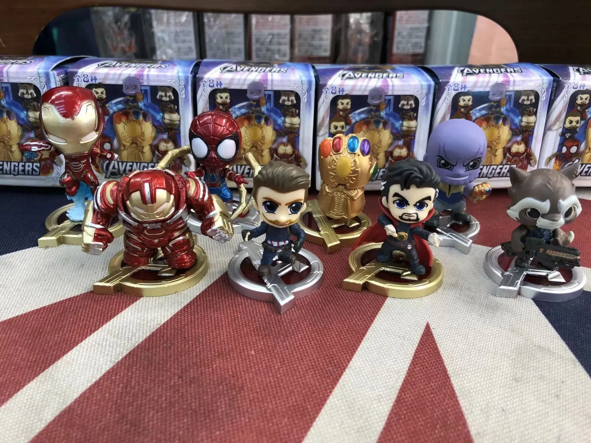 8 шт./компл. Marvel Мстители Бесконечность война Милый Железный Паук халкбастер