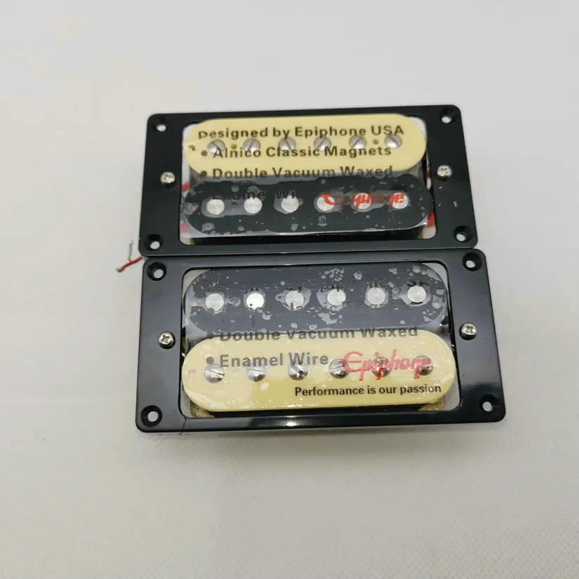 zebra 1 компл. Epi LP Стандартный SG электрогитара Alnico бар хамбакер Пикап хром золото черный зебра Сделано в Корее - Цвет: zebra