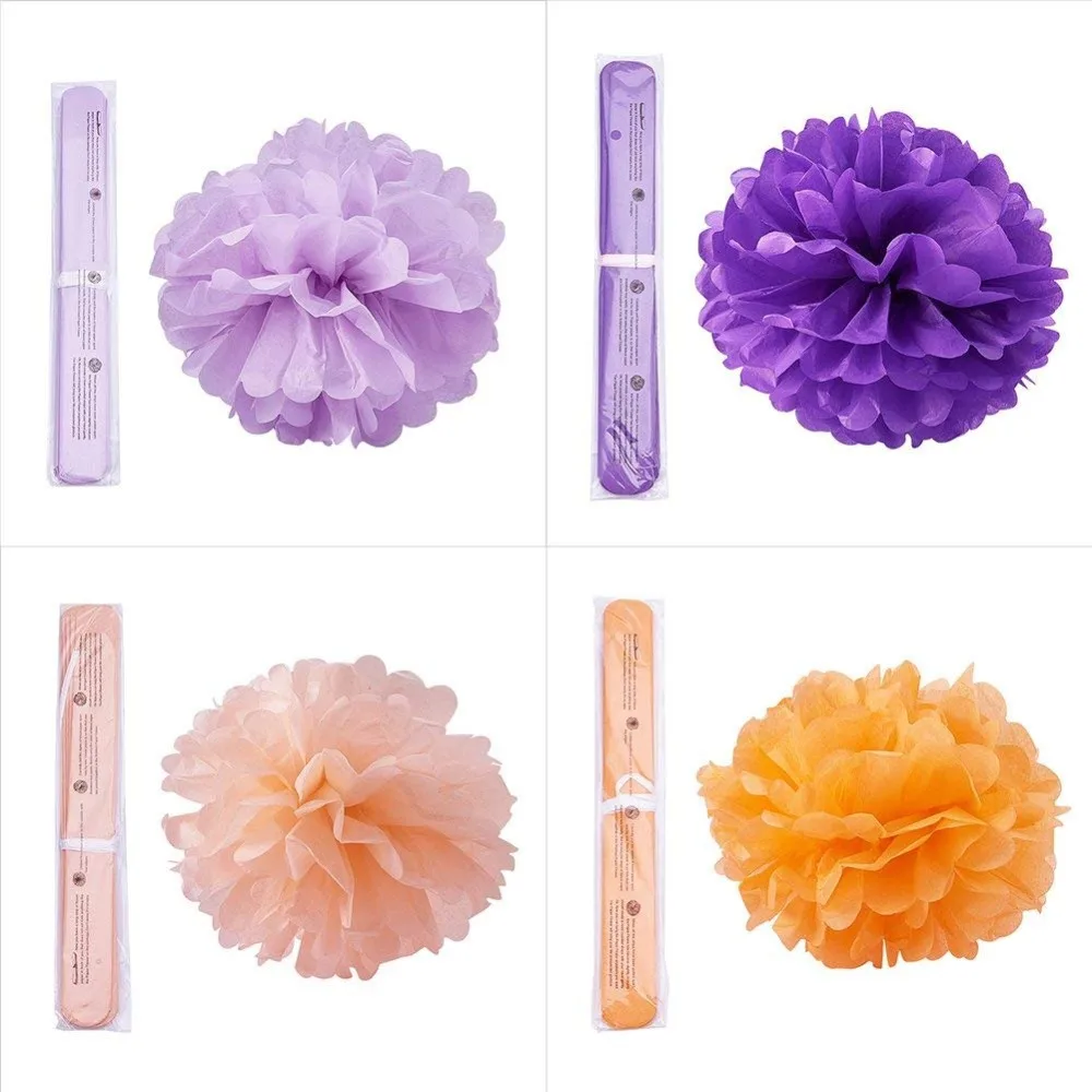 20 шт папиросная бумага Pom Poms бумажные цветы красочные идеально подходят для