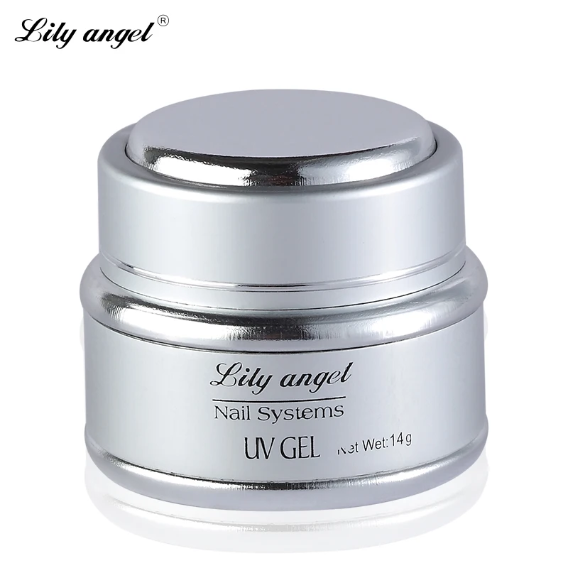 Розовый белый прозрачный гель Lily angel для наращивания ногтей|gel pink|builder uv geluv gel |