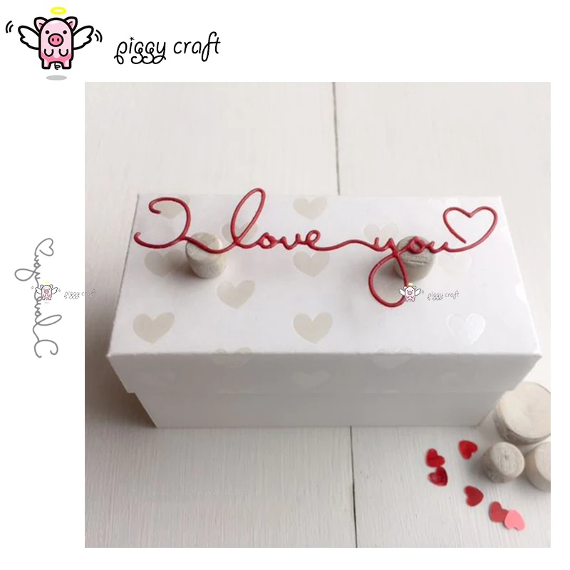 Металлические Вырубные штампы вырезанная форма буквы I love you скрапбукинг