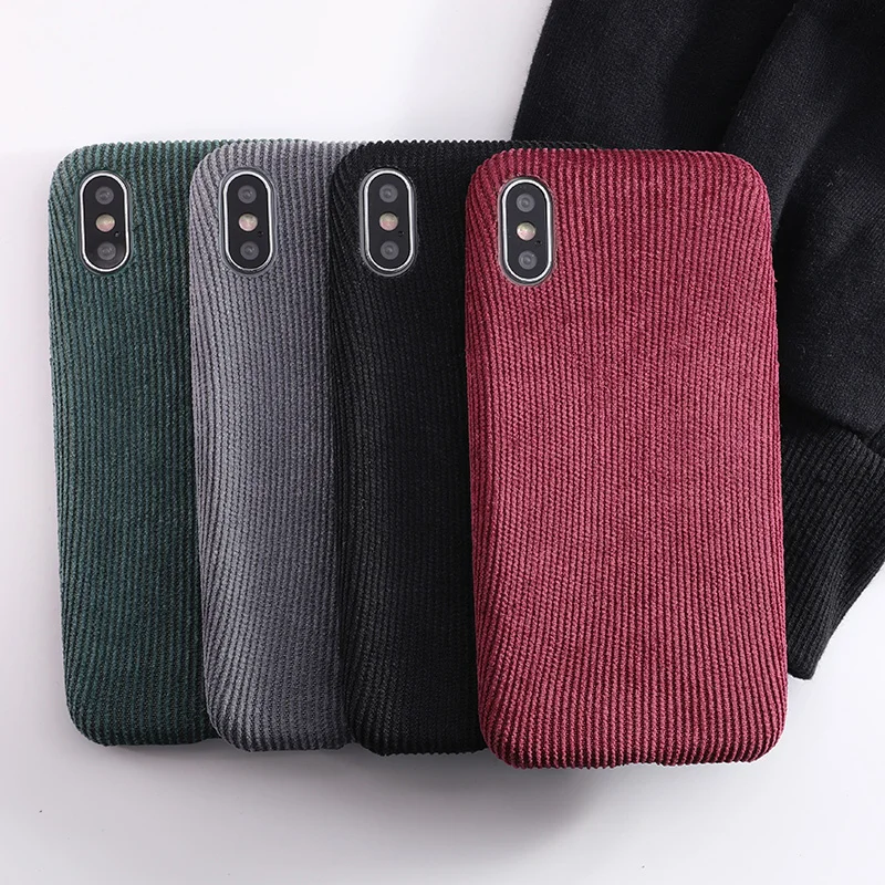 Cloth Texture Soft case For iphone 7 8 6 6s plus Case X Xs max XR Ultra Thin Canvas Grid Pattern Phone cases |