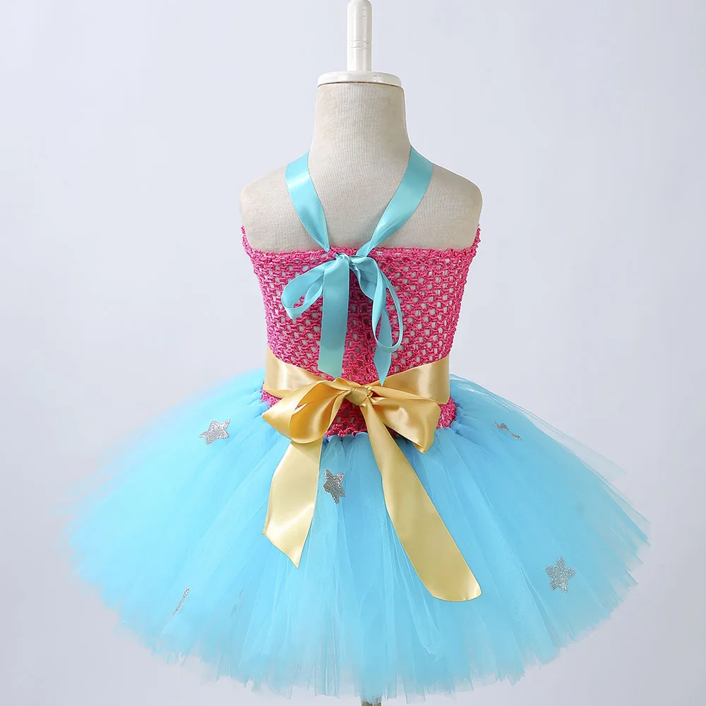 Платье-пачка для девочек с супергероями небесно-голубое платье-пачка до колена