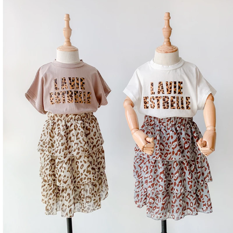 Baby girl clothes cool breathable chiffon skirt cute leopard cake summer teen kids | Детская одежда и обувь