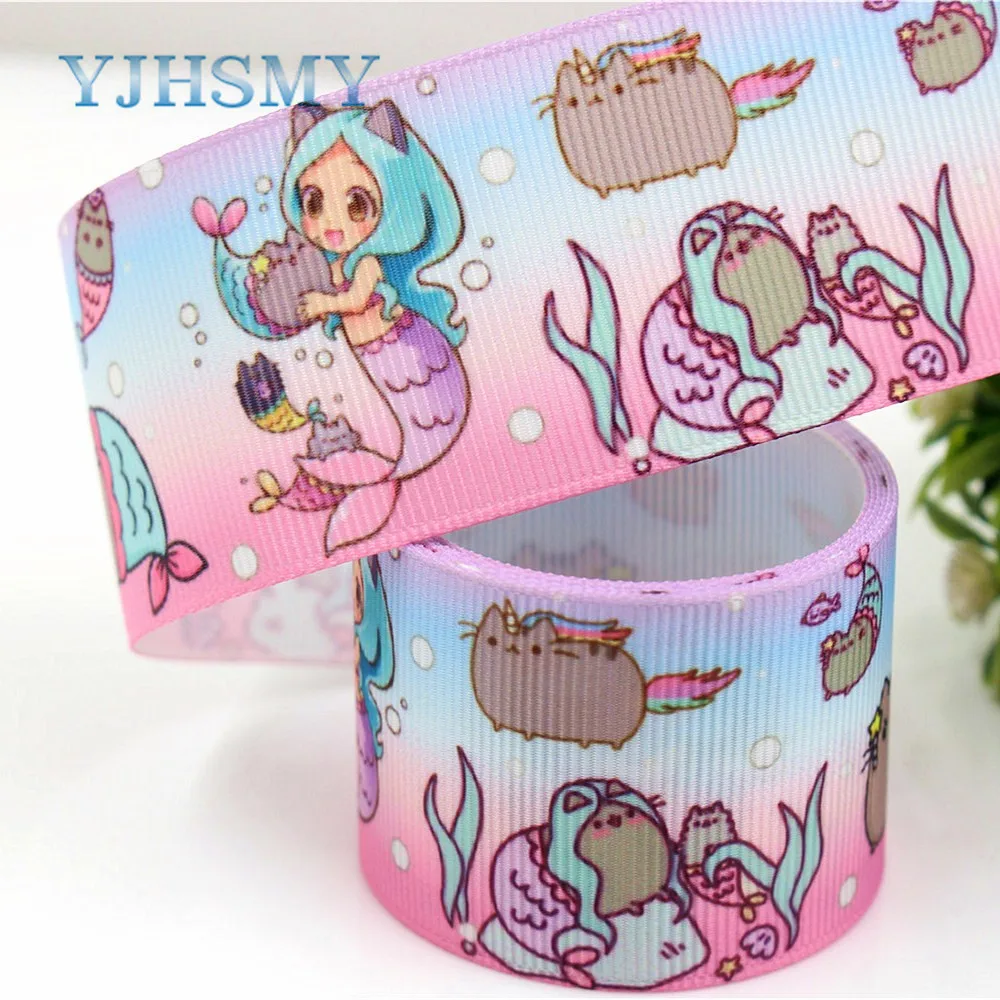 YJHSMY C 18409 534 38 мм 5 ярдов Мультяшные печатные корсажные ленты DIY ручная работа