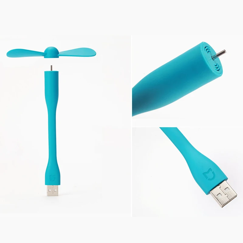 Оригинальный гибкий съемный USB вентилятор Xiaomi Mijia портативный светодиодный Xiomi 5 в